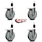 Service Caster 6'' Gray Poly Swivel 1-1/2'' Expanding Stem Caster Set Total Lock Brake, 4PK SCC-EXTTL20S614-PPUB-112-4 - alternate 3